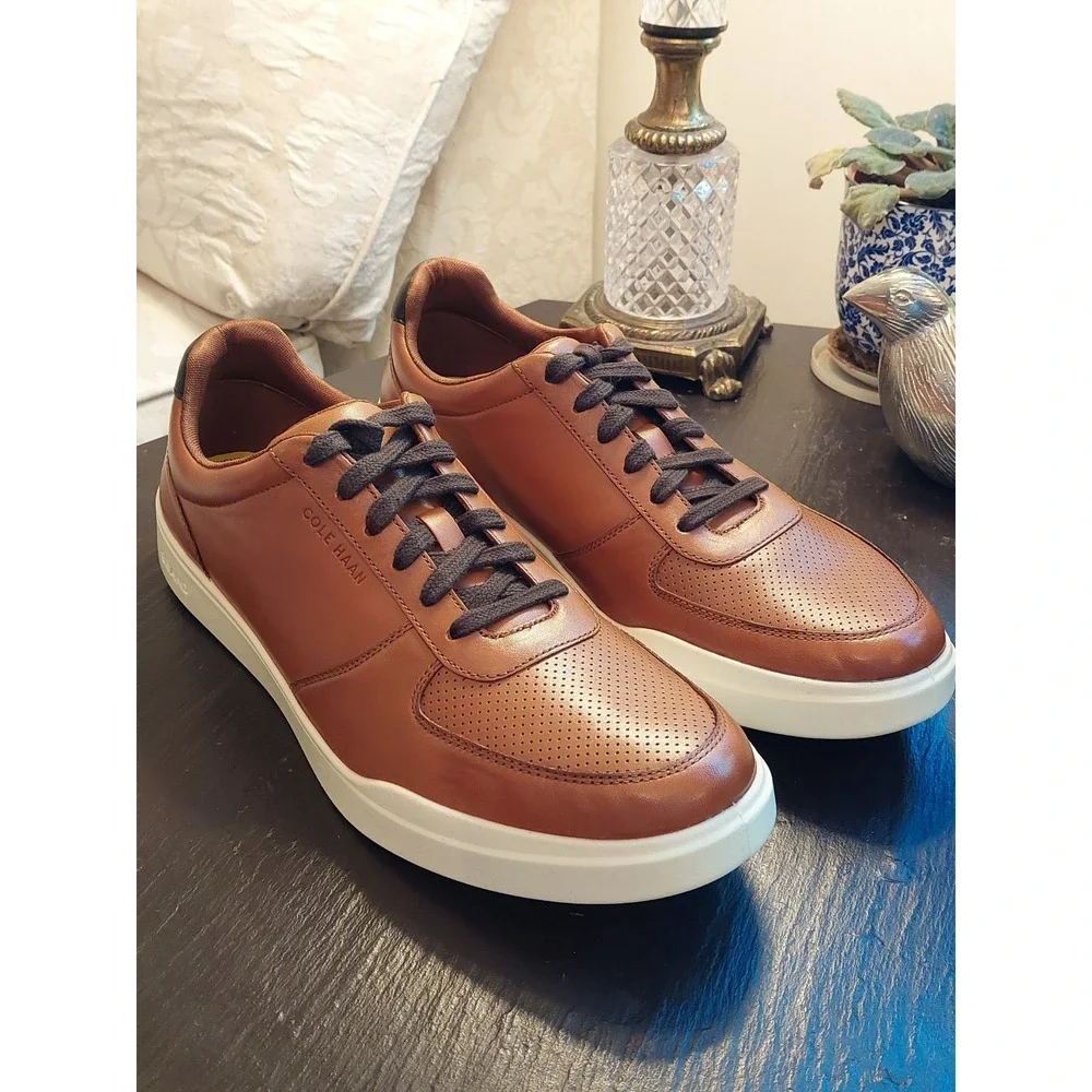 Cole Haan Men's Grand Pureshot Court Sneaker British Tan US 13 M C41897 NEW!